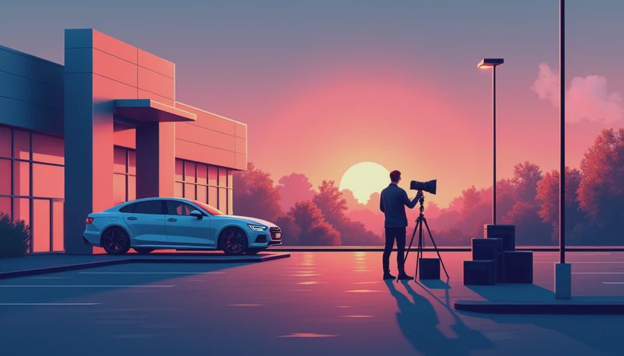 Illustration for car photography equipment