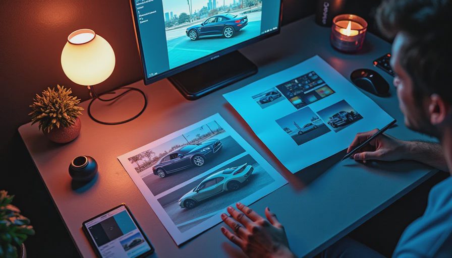 Visual context for how to edit car photos